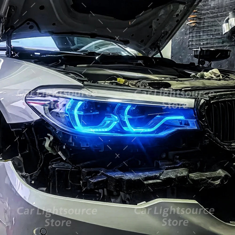 DRL LED Module Yellow Angel Eyes For BMW 5 Series G30 G31 17-20 Adaptive Headlight Daytime Running Lights