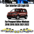 10-Piece LED Interior Light Kit for Peugeot - Canbus Error-Free Interior Bulbs
