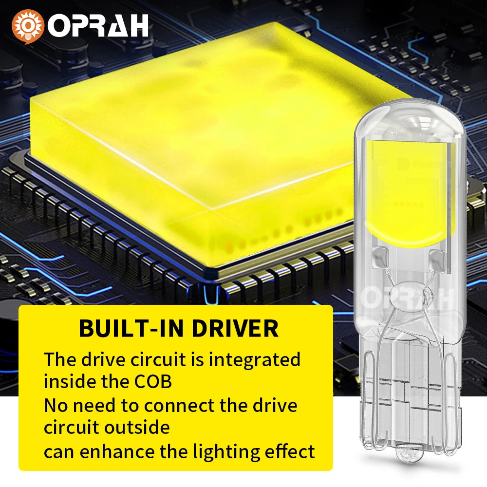 2Pcs Newest T10 Led Bulbs Canbus W5W Sapphire COB Drive-Free