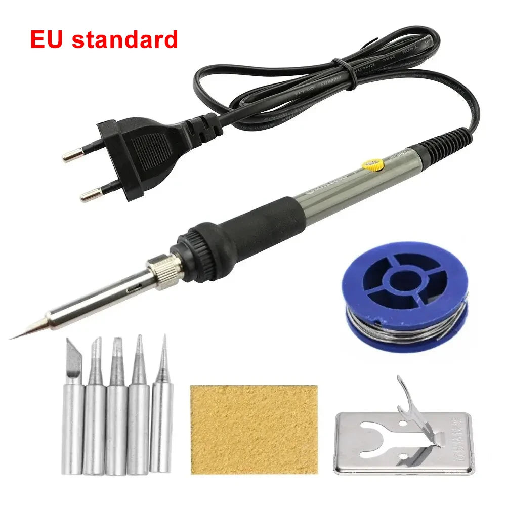 60W Adjustable Temperature Electric Soldering Iron EU 220V / US Plug IS110V Welding Iron DIY for Repairing