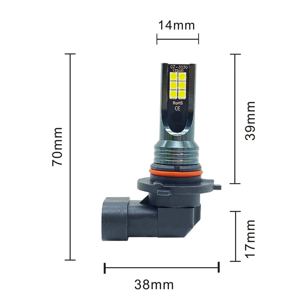 2Pcs H11 H8 H4 H7 H1 H16 H3 H10 9005 HB3 9006 HB4 LED Car Fo