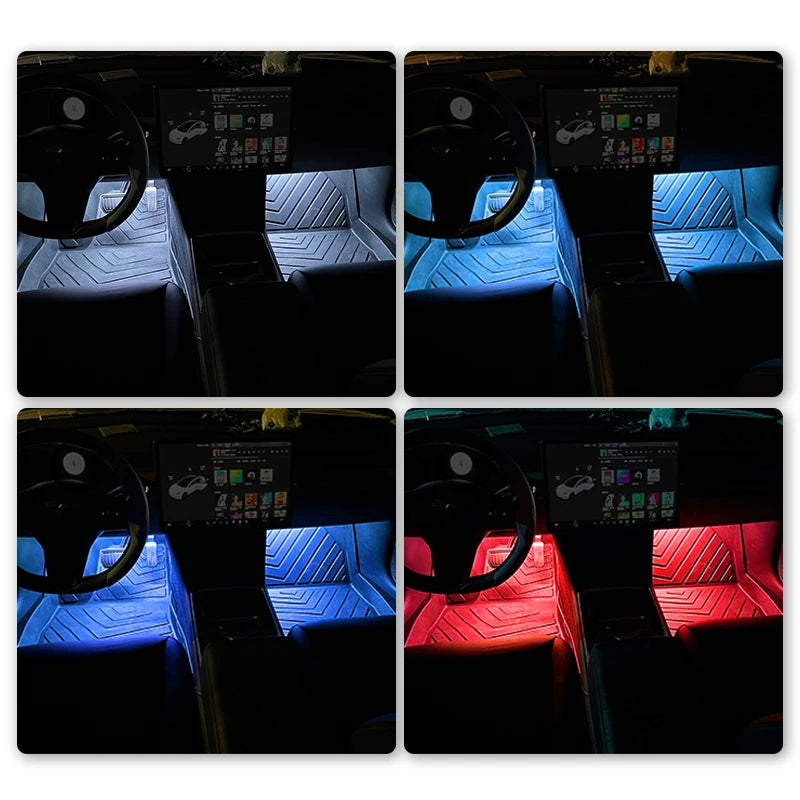 Neon 18 LED Car Interior Ambient Foot Light With USB Decorat