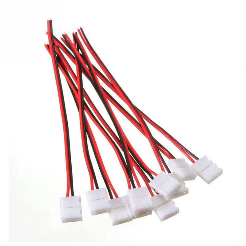 10/20pcs lot No Soldering 2 Pin Led Strip Connectors 8 Mm 10