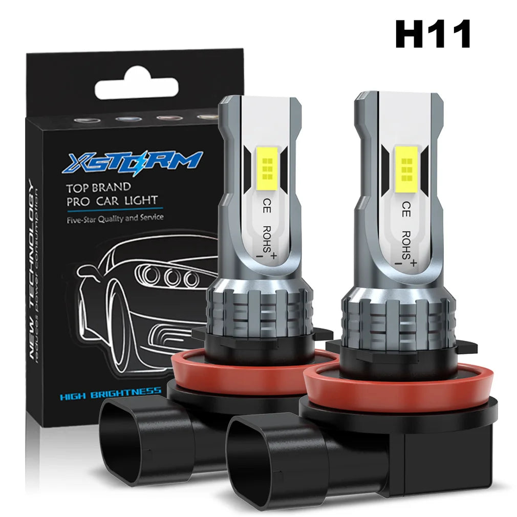 XSTORM H7 LED Fog Lights Bulbs H4 H11 9005 9006 LED Headlight for Car 80W 20000LM 6000K Auto Headlamps Plug & Play 12V 24V