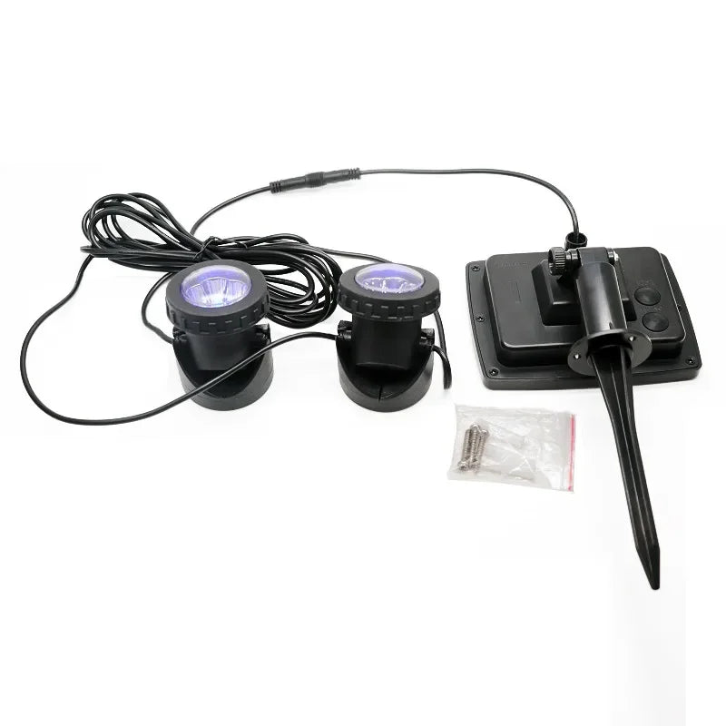 Creative New 6LED Underwater Single Head Dual Head Projection Solar Light for Outdoor Landscape Decoration Lighting Atmosphere
