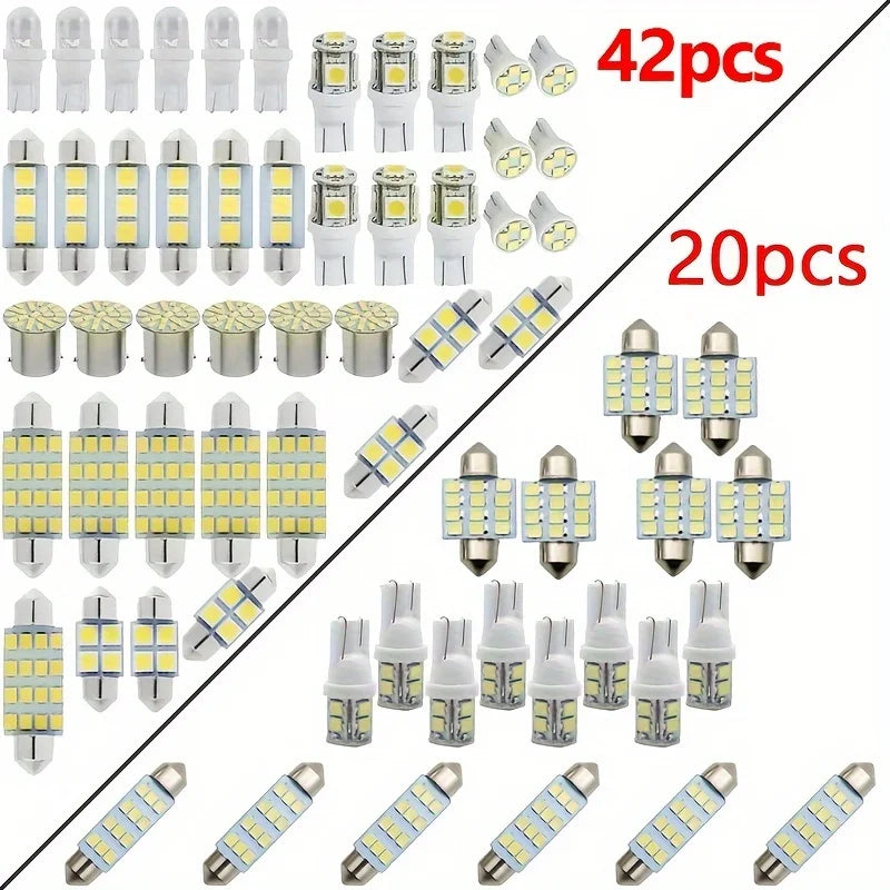42pcs/20pcs Car LED Combination Set Lamp T10 Wide Lamp Doubl