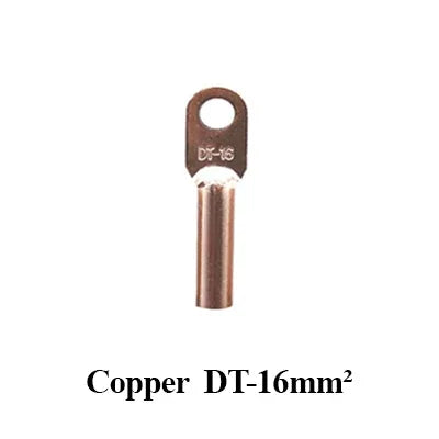 Wire Crimp Connector Car Auto Copper Terminal Block DT-10/16/25/35/50 Battery Cable Crimp Terminals Soldered Copper Crimp Lugs