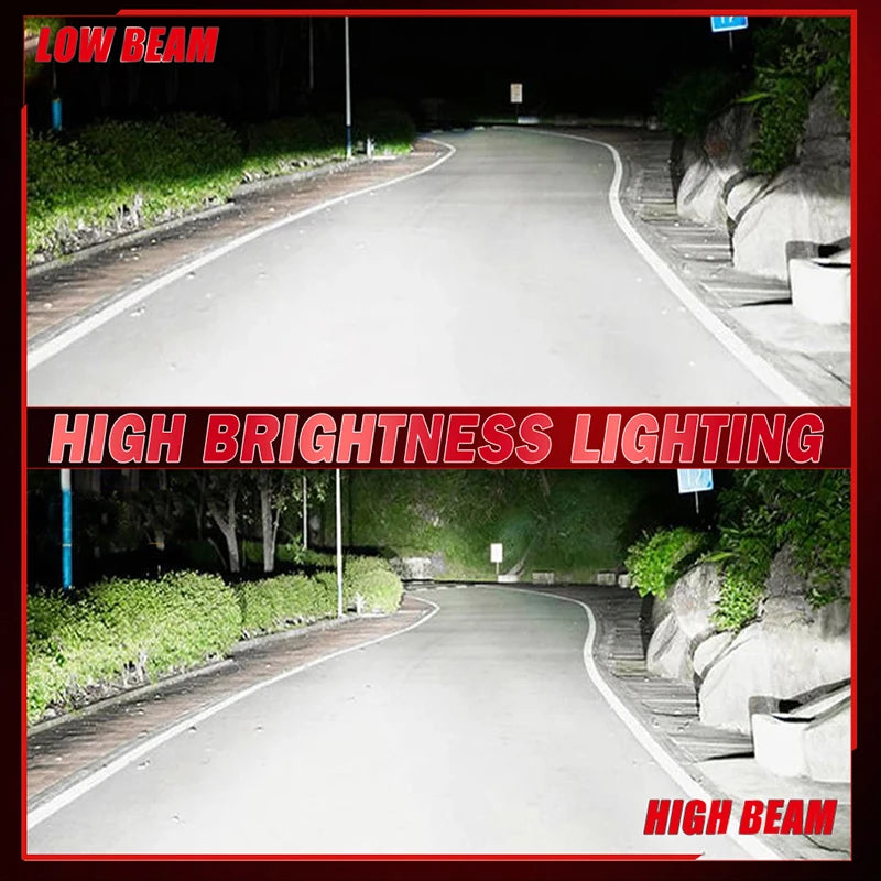 800W H7 LED Headlight Mini Lens Projector 600000LM 1 1 Mini 