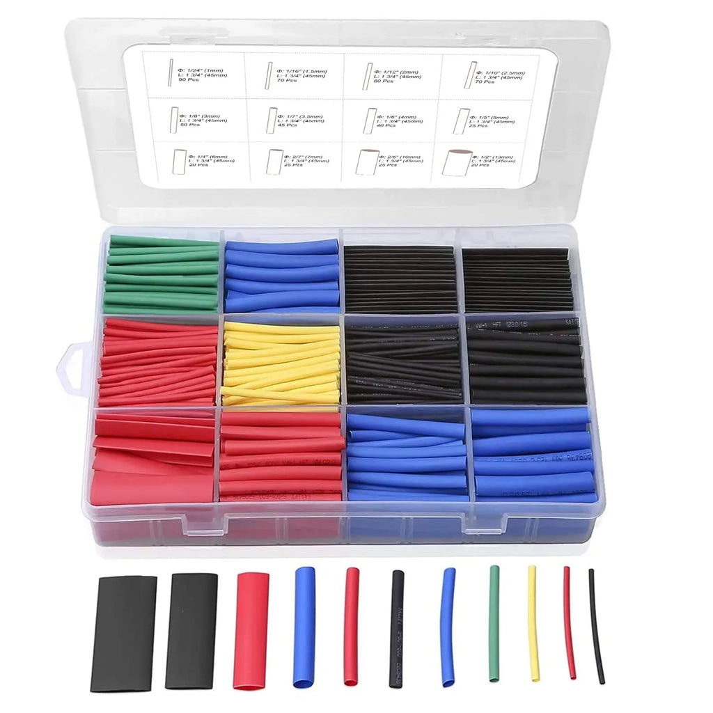 580/560Pcs Heat Shrink Tubing Kit EVA Material in 6 Colors 11 Sizes - Ideal for Electrical Insulation Repairs and Wire Conne