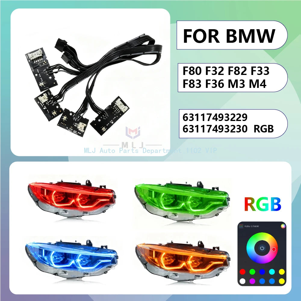 Angel Eye Daytime Running Light Controller for BMW F80 F32 F33 F83 F36 M3 M4 OEM 63117493229 63117493230 RGB