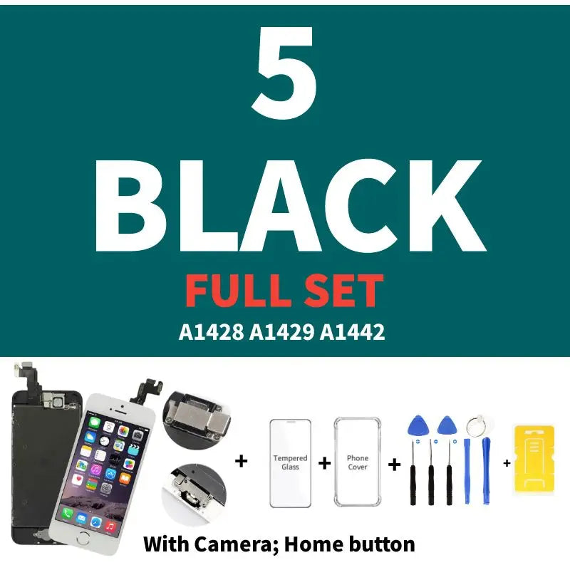 AAA Display for iPhone 5 5S 5SE 6 6S 7 8 Plus LCD Display Full Set Assembly Touch Screen Digitizer Replacement Pantalla+Camera