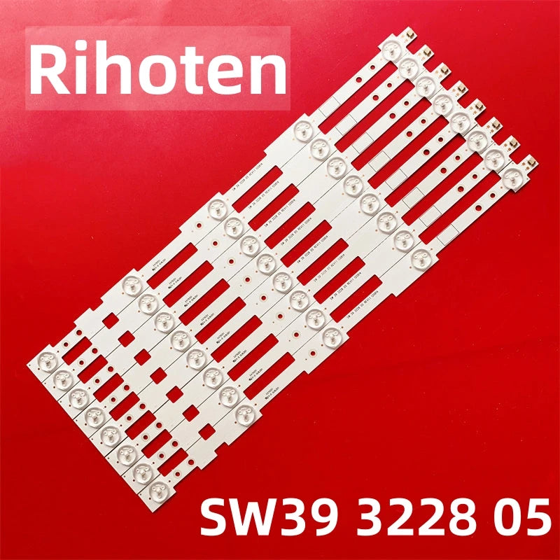 LED Backlight Strip for 9pcs LED Strip SW 39 3228 05 REV1.1 120814 For BBK 40LEM-3080/FT2C 39E320 39E320W