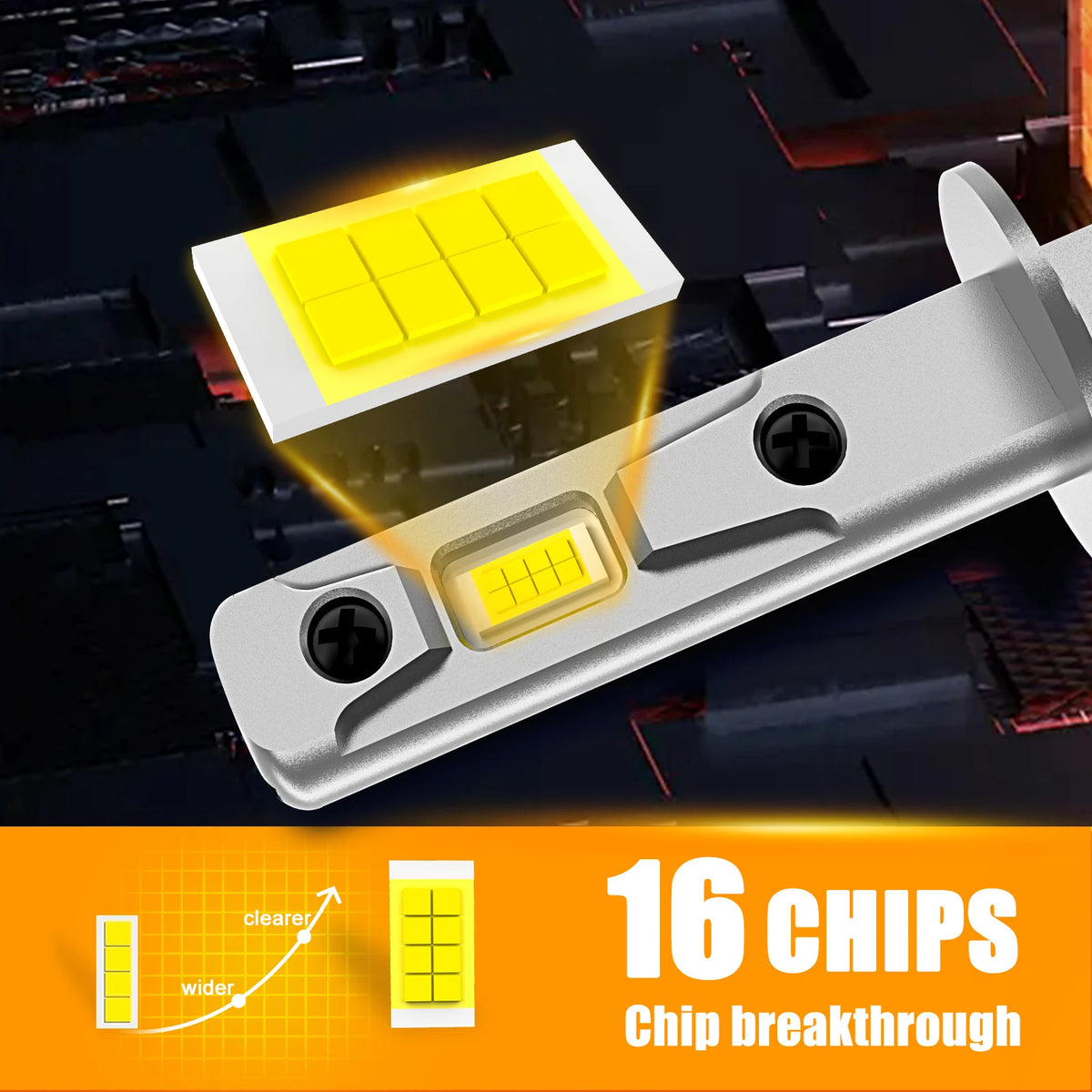 IVOTOW 2 Pack H1 LED Bulbs Canbus Error-Free Mini Fanless Ca