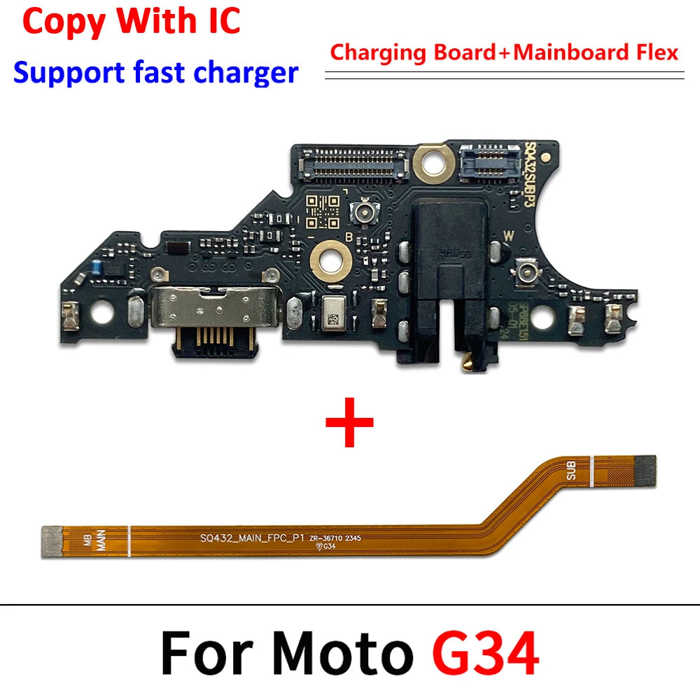 NEW USB Charging Port Board Main Board Motherboard Connector Flex Cable For Moto G31 G41 G42 G50 G51 G62 5G G60 G71 G100 G 5G