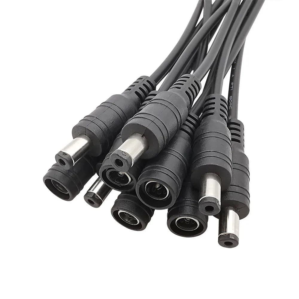 DC Power Pigtail Cable Wire 5.5mm X 2.1mm DC Male Plug / Fem