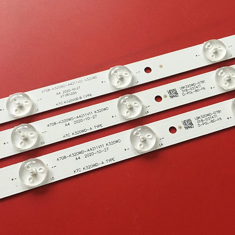LED Backlight Strip for 3PCS Skyworth LE32D99 32E61HR Light Bar 471R1055 4708-K320WD-A4211V01 K320WD
