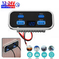12/24V QC3.0 PD Car Charger Socket Quick Charge Dual USB Dua