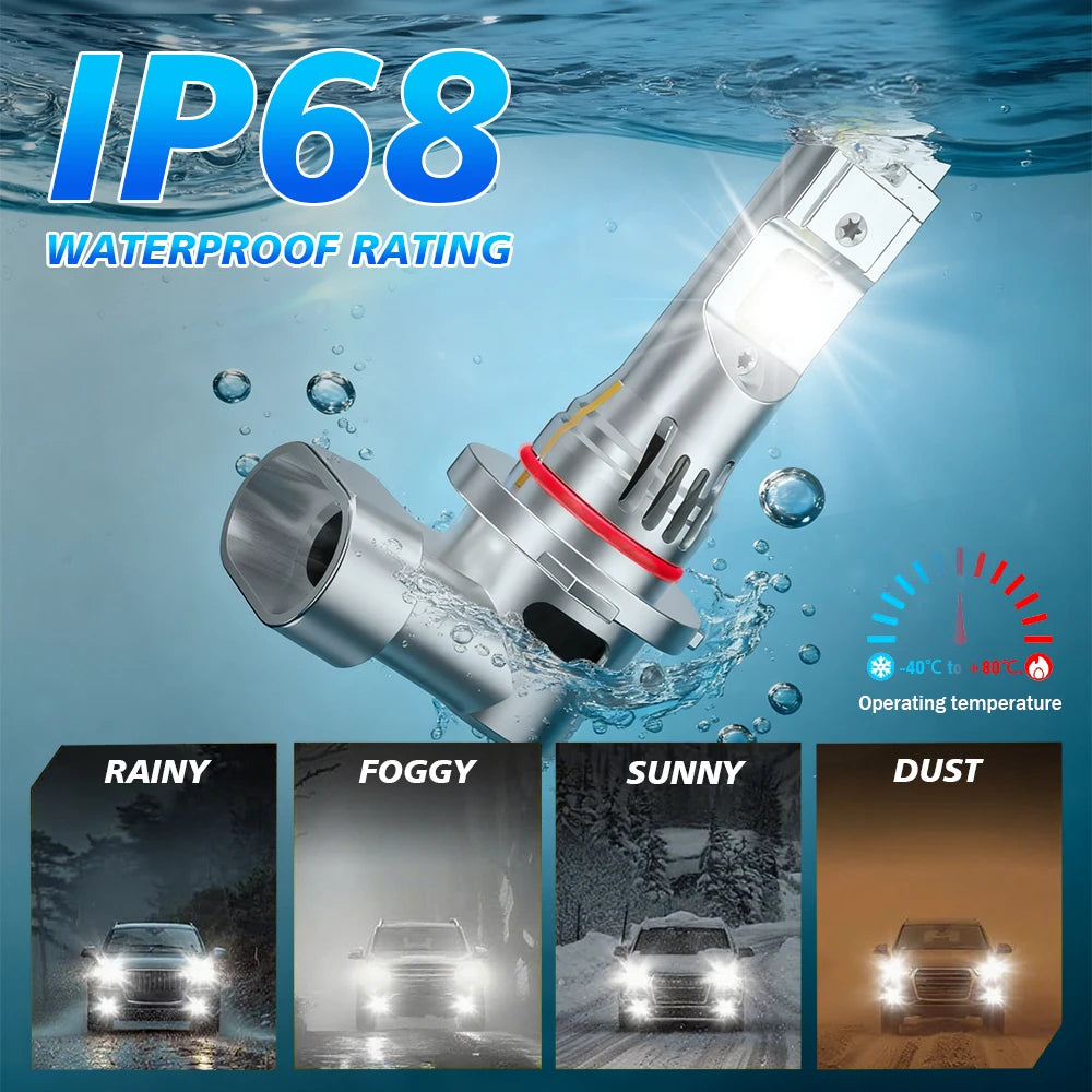 2/4Pcs LED Headlight Bulbs 180W Turbo Fan Car lamp For VOLVO
