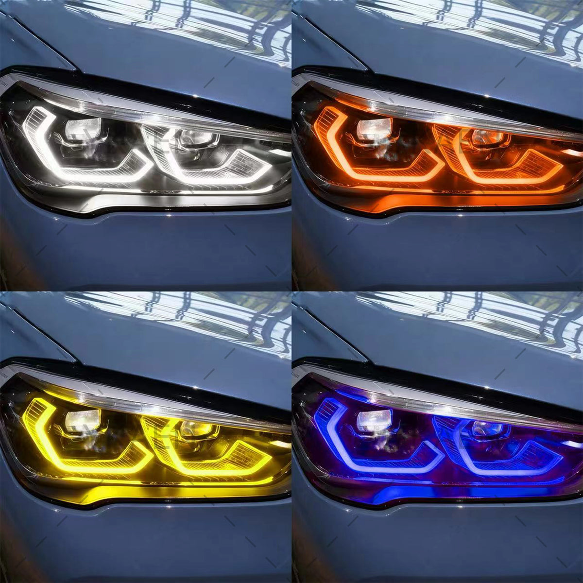 Angel Eye DRL Board Module Daytime Running Light Turn Signal Blue for BMW F48 F49 X1 2019-2022