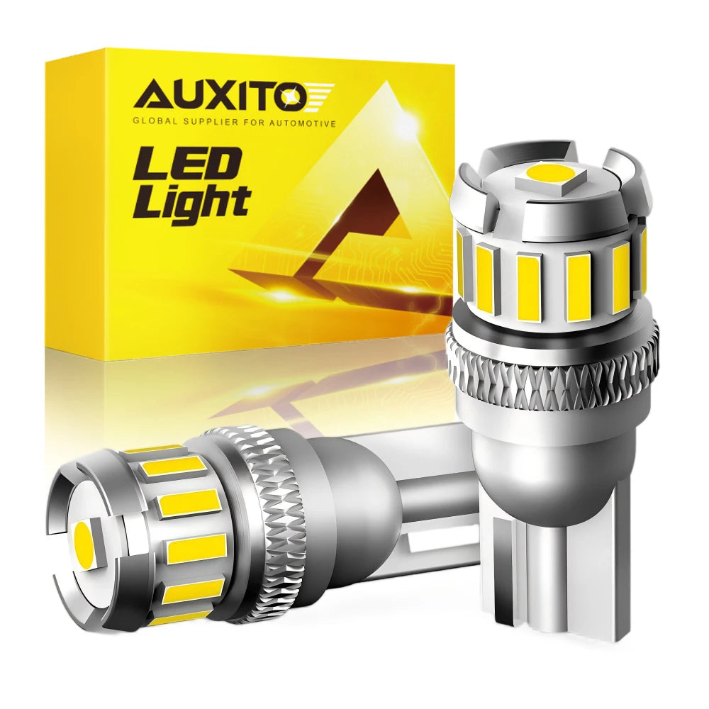 AUXITO 2Pcs Canbus T10 LED White W5W LED Bulb No Error Car I