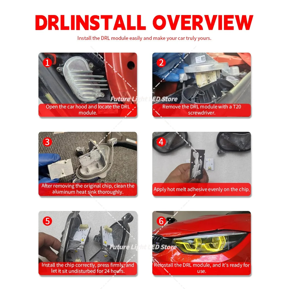 Angel Eyes For BMW M3 F80 M4 F82 F32 F33 F36 LCI 2018-2020 Adaptive Headlight DRL LED Boards for BMW F36 F32