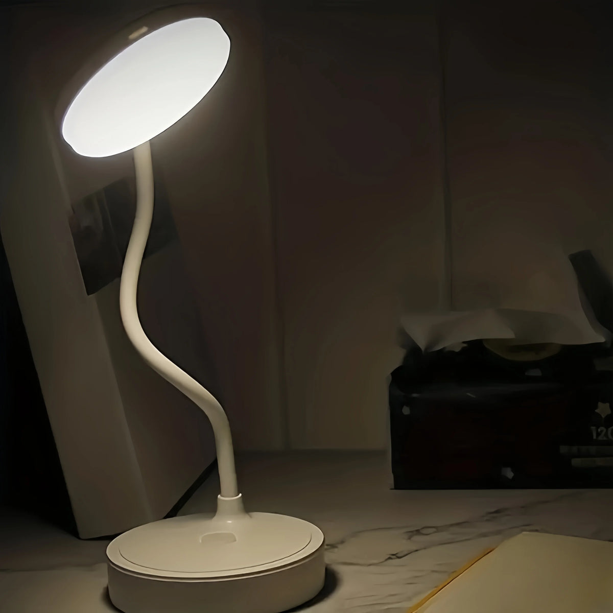 LED Desk Lamp With USB Charging Port Flexible LED White Ligh