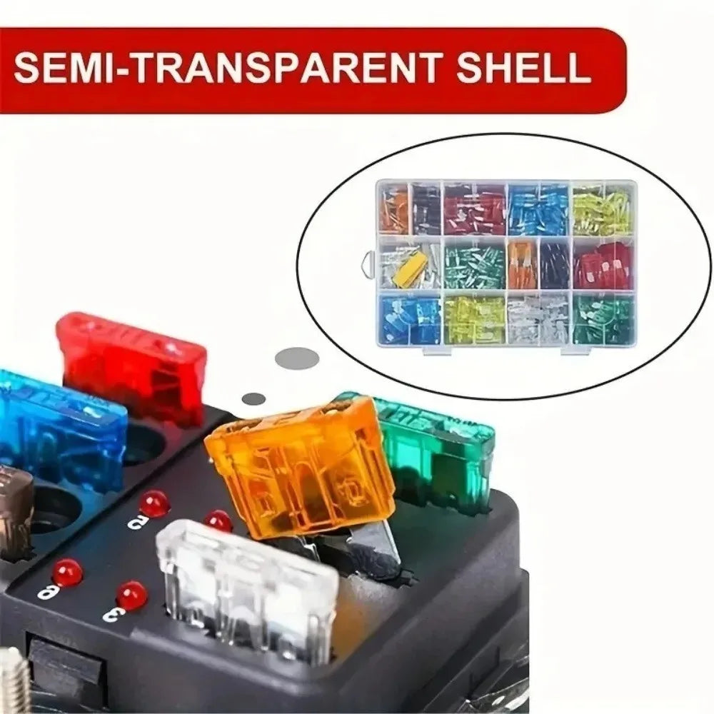 300Pcs Fuse Kit Car Fuses Assortment Kit Blade Automotive Fu
