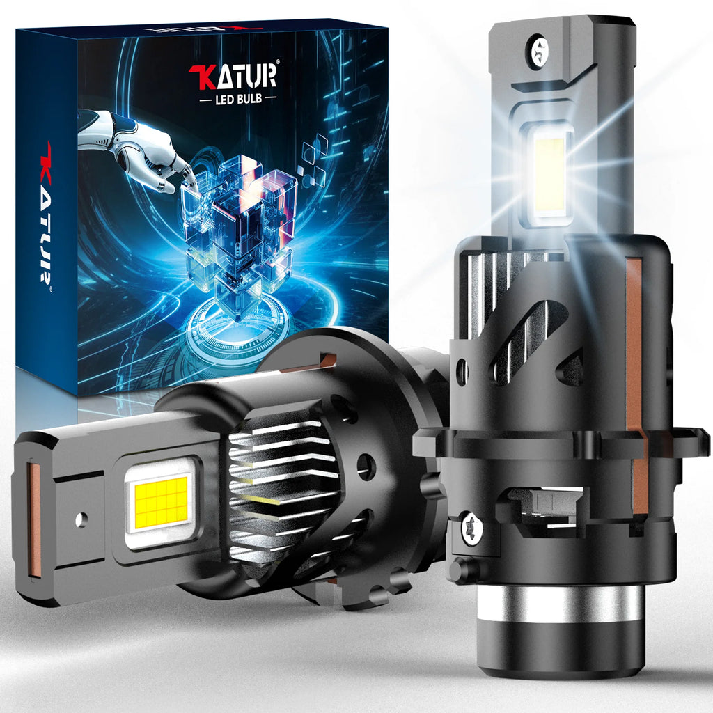 KATUR 2pcs D2S D4S Led Car Headlight Bulb HID Replacement Hi