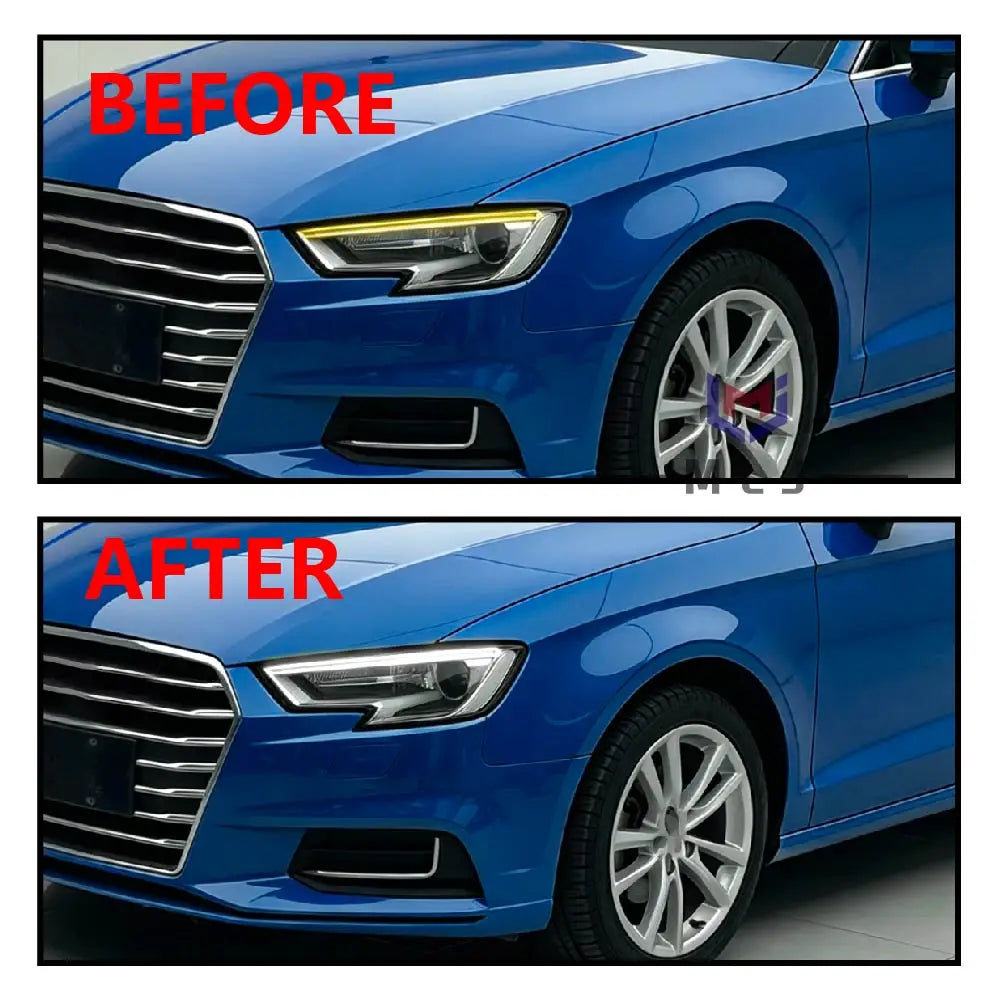 Angel Eye DRL Board Light Guide Tube Light Source Chips For Audi A3 2017-2020 Headlight Daytime Running Light