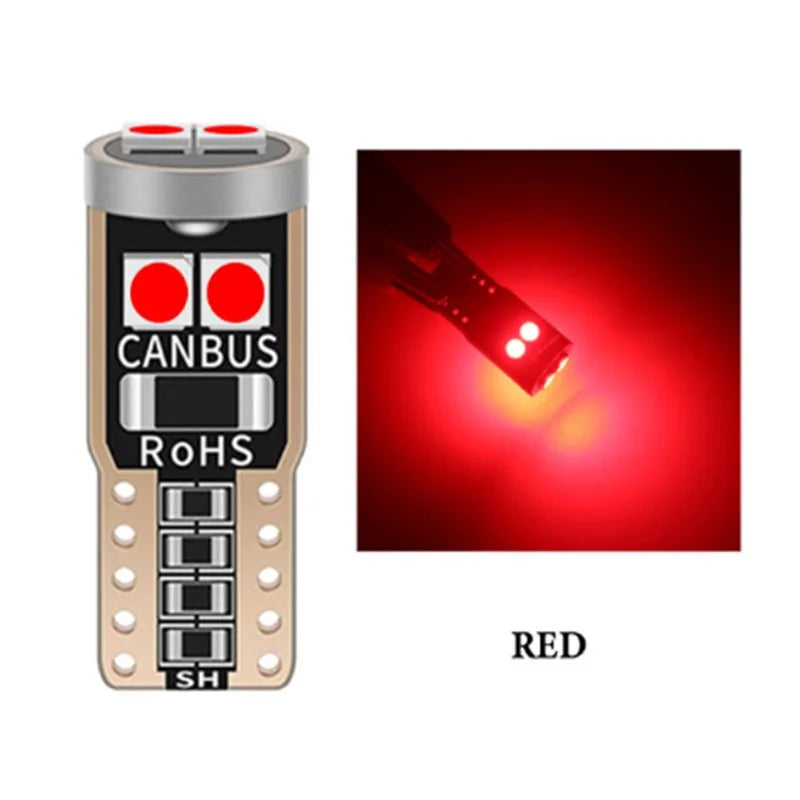 2/6/10Pcs T10 W5W 6SMD 3030 Super Bright LED Canbus No Error Car Interior Reading Dome Lights Auto Parking Lamp Wedg