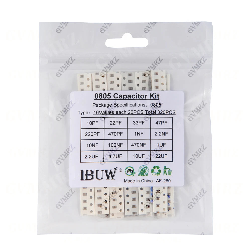 0402 0603 0805 1206 SMD Ceramic Capacitor Assorted Kit 1pF -