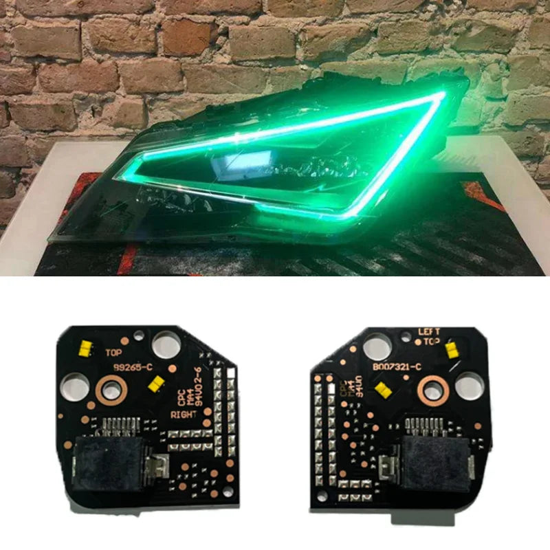 DRL LED daytime running lights board module 2013-2016 Red Blue White for Seat MK3 2013-2016