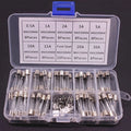 100/72pcs Car Fast-blow Glass Fuses Car Glass Tube Fuses 0.2