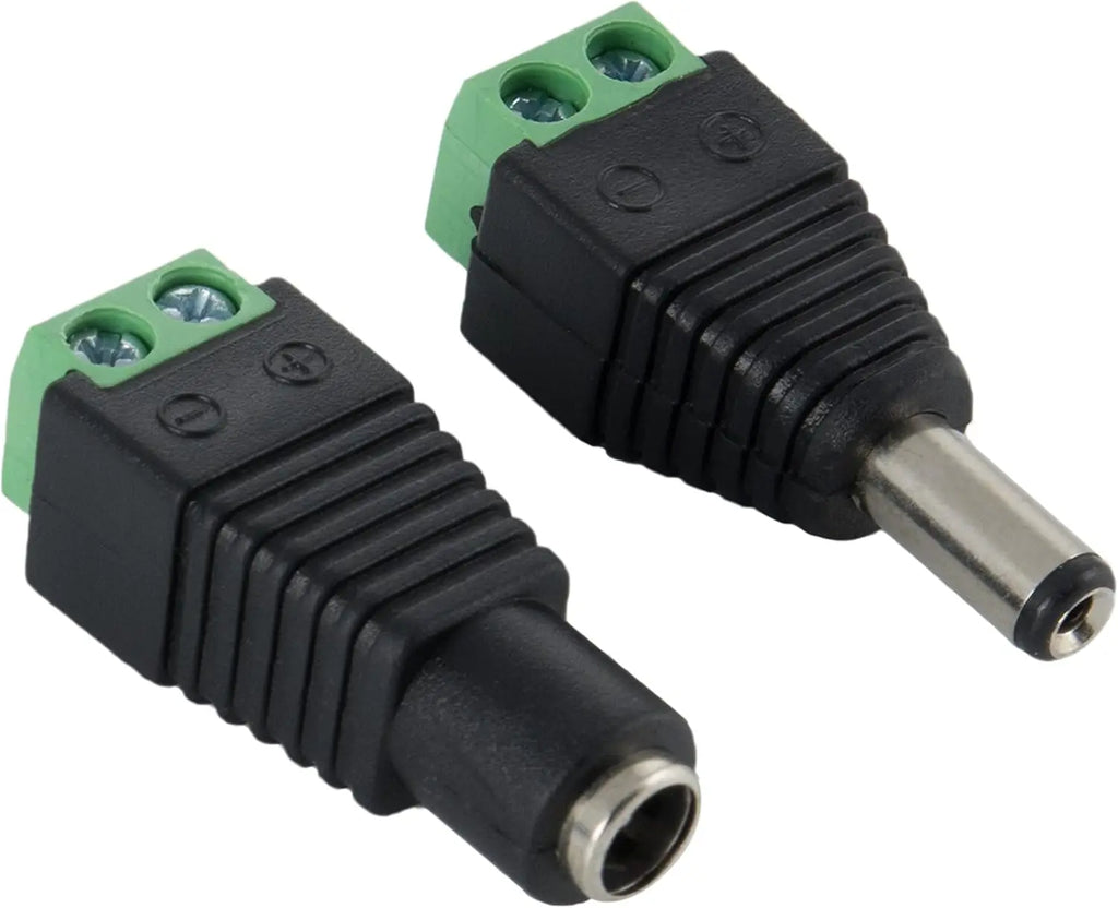 LED Connector Male+Female 2.1x5.5mm 12V DC Power Jack Plug A