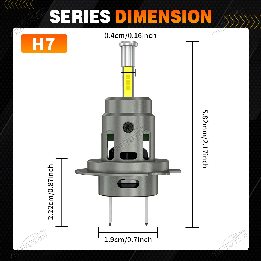 3200W 360 H7 LED Car Headlight Bulb Canbus 6800000LM Led Lig