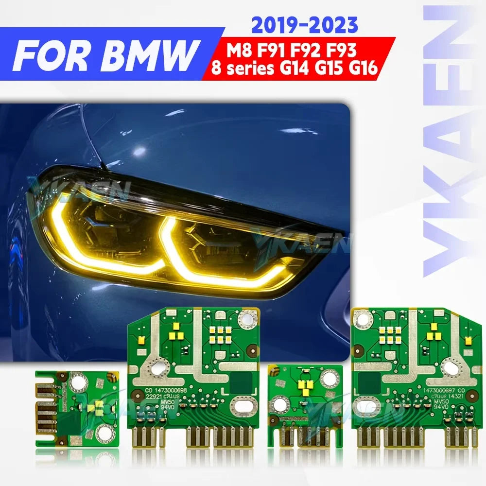 Angel Eyes DRL Boards For 2019-2023 BMW M8 F91 F92 F93 G14 G15 G16 Laser Headlight Daytime Running Lights Red