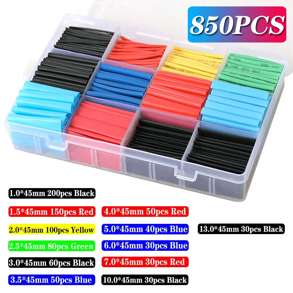 127-1060 pcs 2 1 Heat Shrink Tube Shrinking Assorted Polyolefin Insulation Sleeving Wire Cable Sleeves Wrap