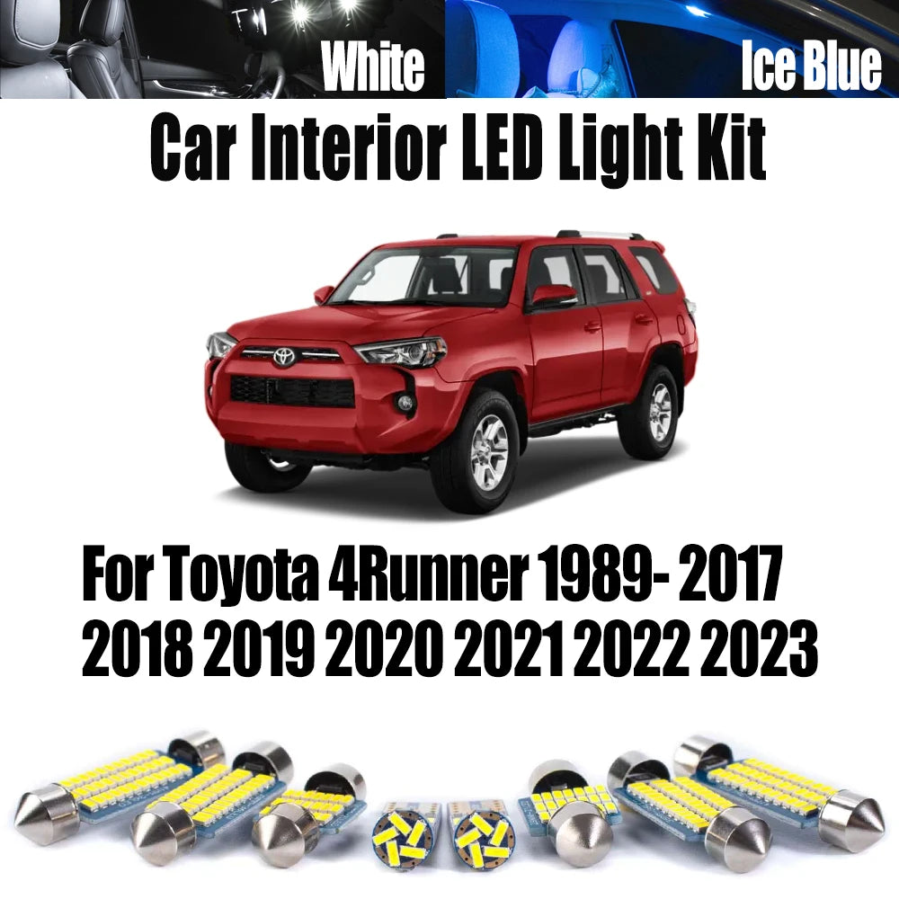 Bulbs Interior Map Dome Reading Sunvisor Trunk Light Kit For Toyota 4Runner 1989- 2020 2021 2022 2023 Car