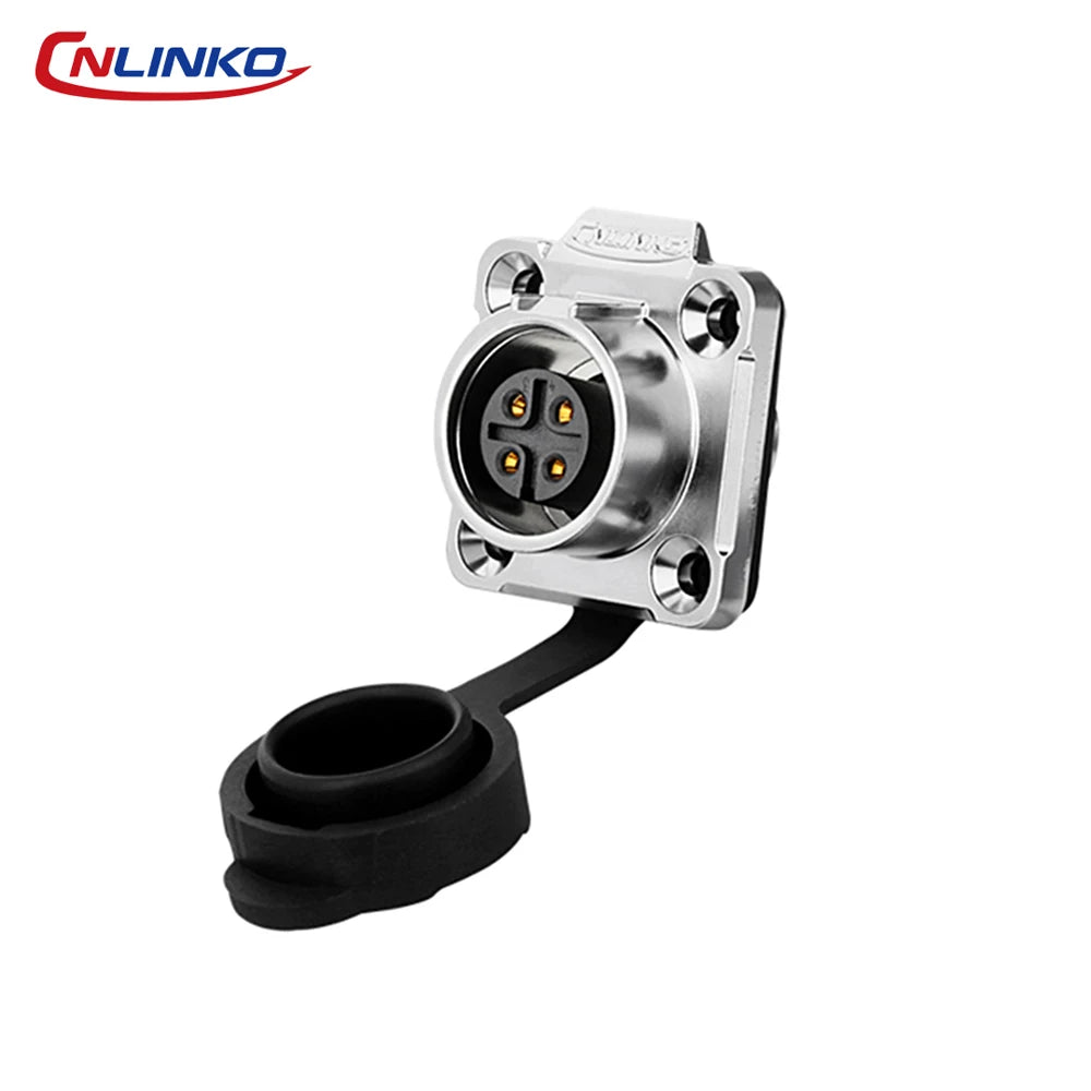CNLINKO M16 Waterproof Electrical Connector 2/3/4/5/7/8/9 Pin Soldering Wire Aviation Connectors Panel Mounting Plastic+Metal