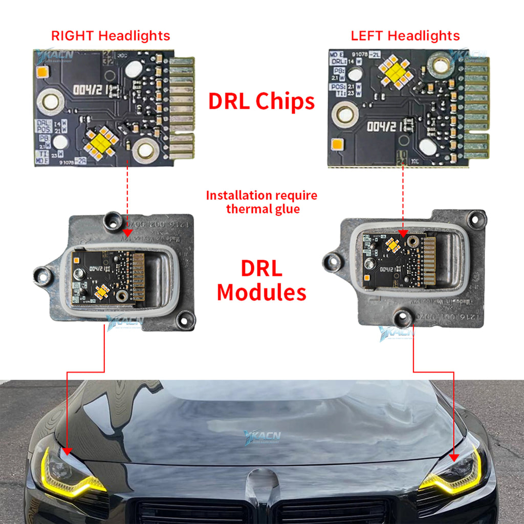 DRL Angel Eye Chips Boards Modules For 22-24 BMW 2 Series G42 G87 M2 M240i 230i Adaptive Turn Signal for BMW