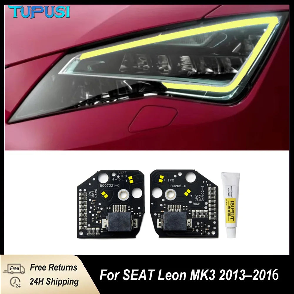 DRL LED Boards for Seat Leon MK3 2013-2016 5F Cupra DRL LED Daytime Running Lights Board Module 5F0941475 for
