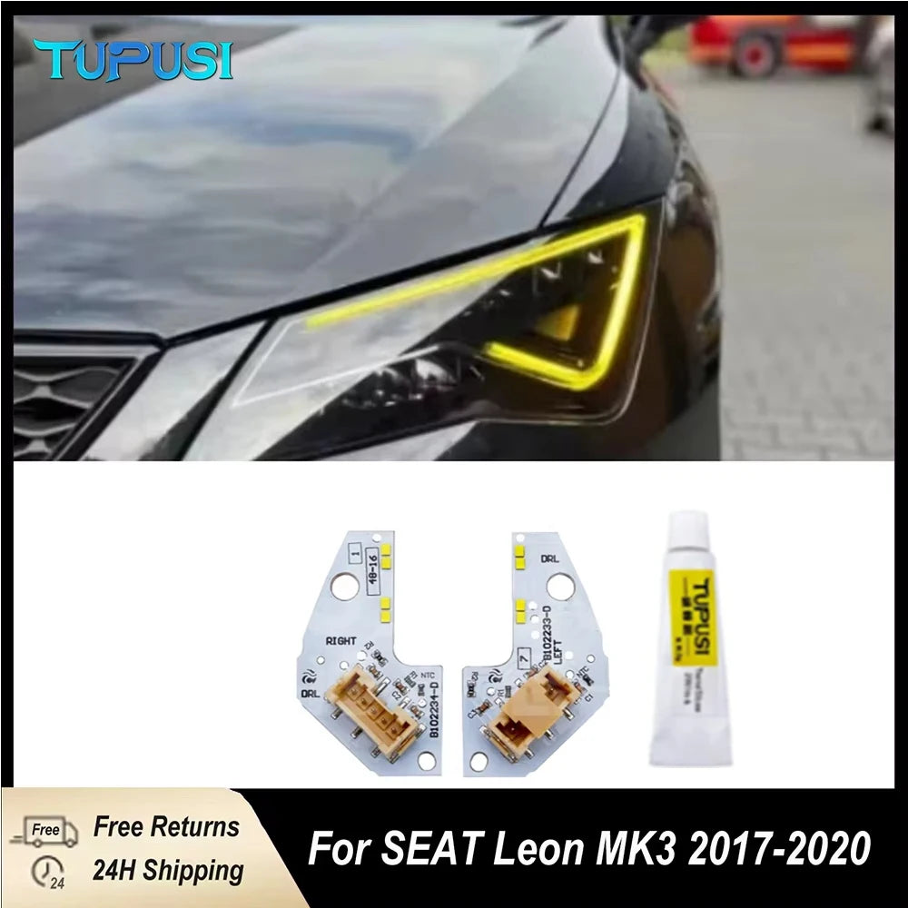 DRL Boards For Seat Leon 2017-2019 LED Headlight Daytime Running Light 90112019 2217059 L B102233-D LED