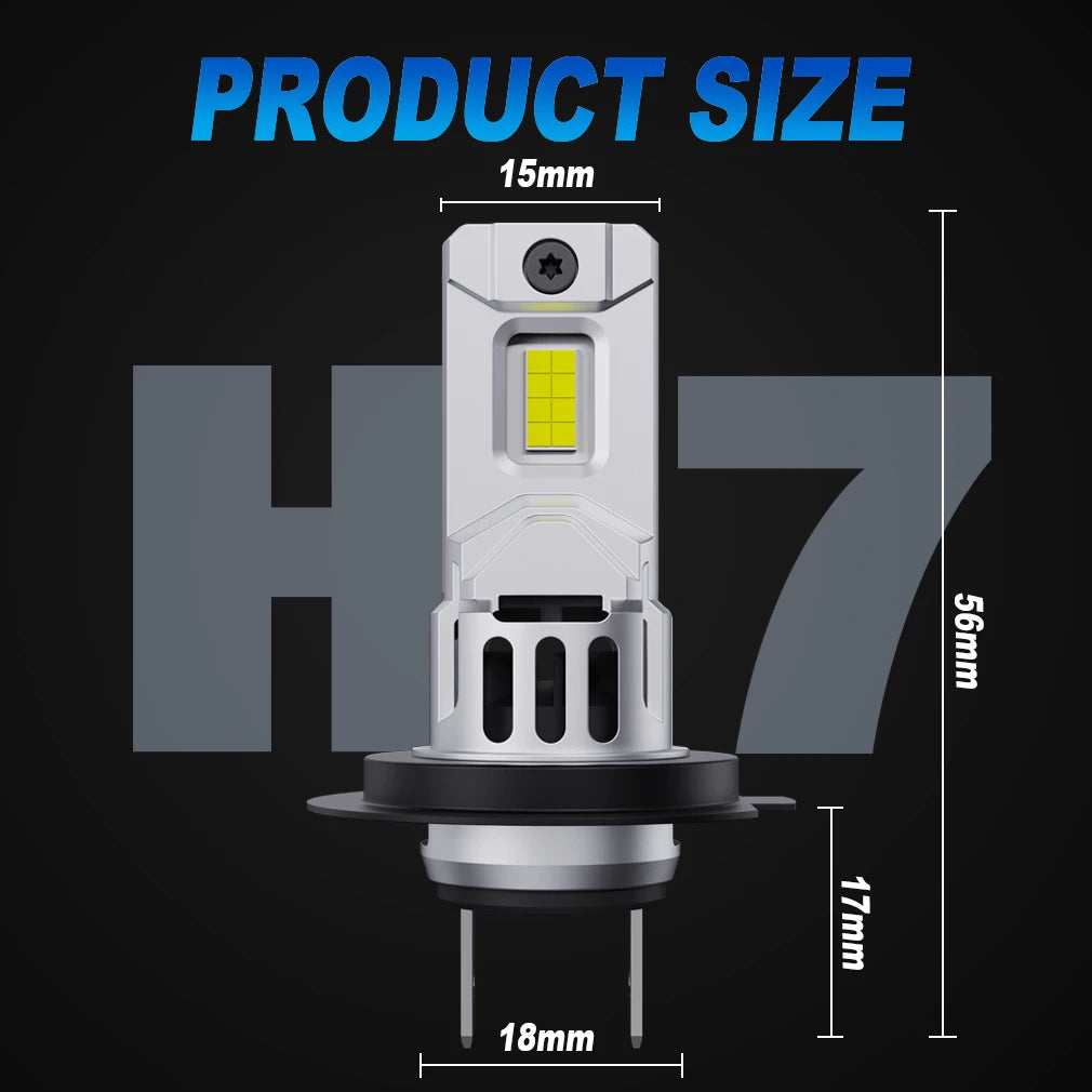 MAIDSIE H7 LED Headlight Bulb Mini Wireless 1200W 220000LM 6