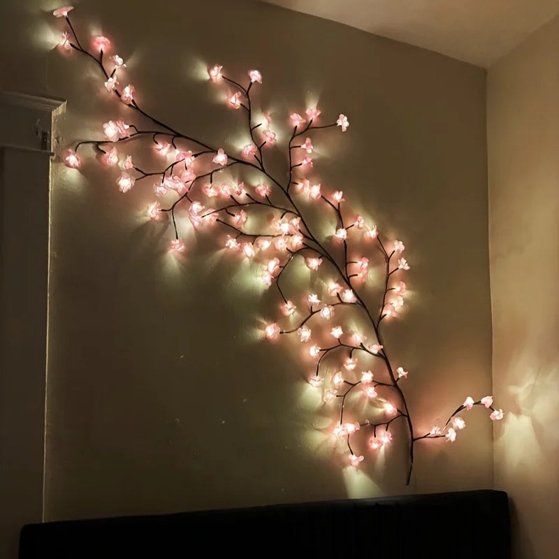 USB 5V 8 Modes Cherry Blossom String Light Artificial Flower