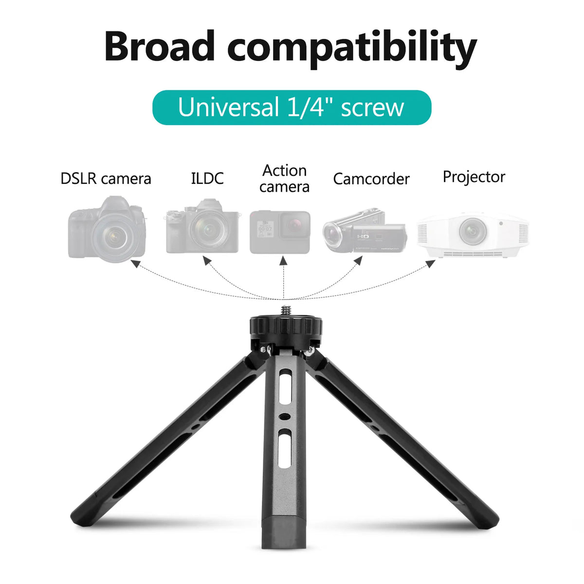 Metal Tripod for Camera DJI Desk Aluminum Alloy Mini Handle 
