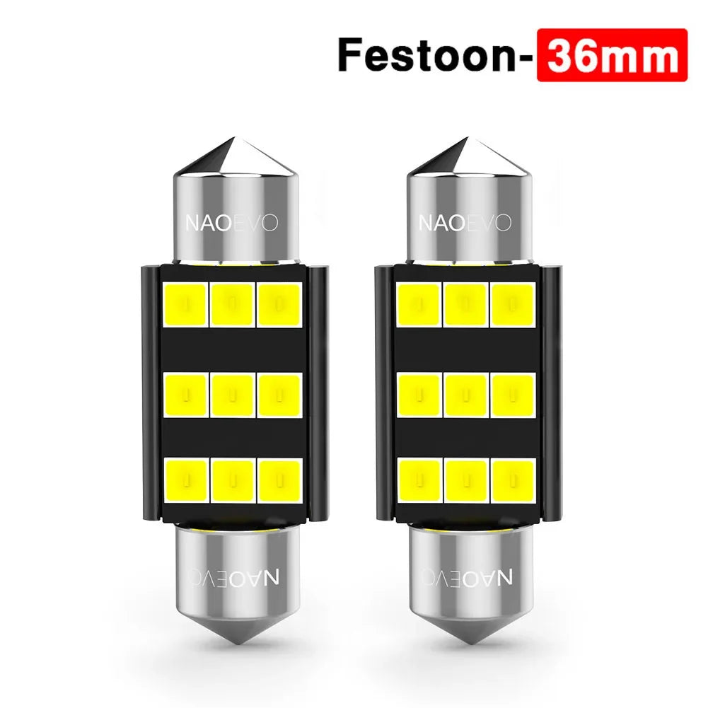 NAO C5W LED Festoon 28mm 31mm 36mm 39mm 41mm 44mm C10W Bulb 2835 SMD Car interior Lighting LED Lights 12V 6000K Lamp for Auto