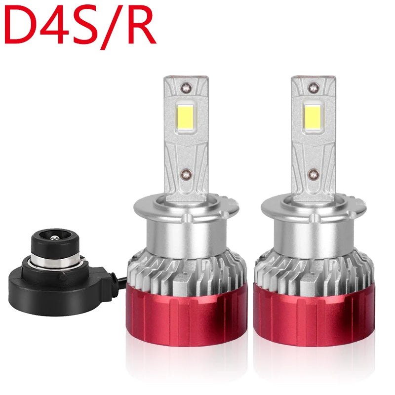 2PCS D5S LED Car Headlights Bulbs Turbo Lights D1S D2S/R D3S D4S/R D8S 45W 12000LM Headlamp 6000K Plug&Play HID Conversion Kit