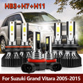 6x LED Headlight Kit HB3 High H7 Low Combo Bulbs+Car H11 Fog