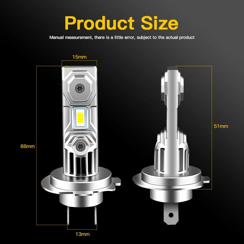 2PCS Motorcycle H7 LED Headlight Bulbs Kit For Honda Goldwin