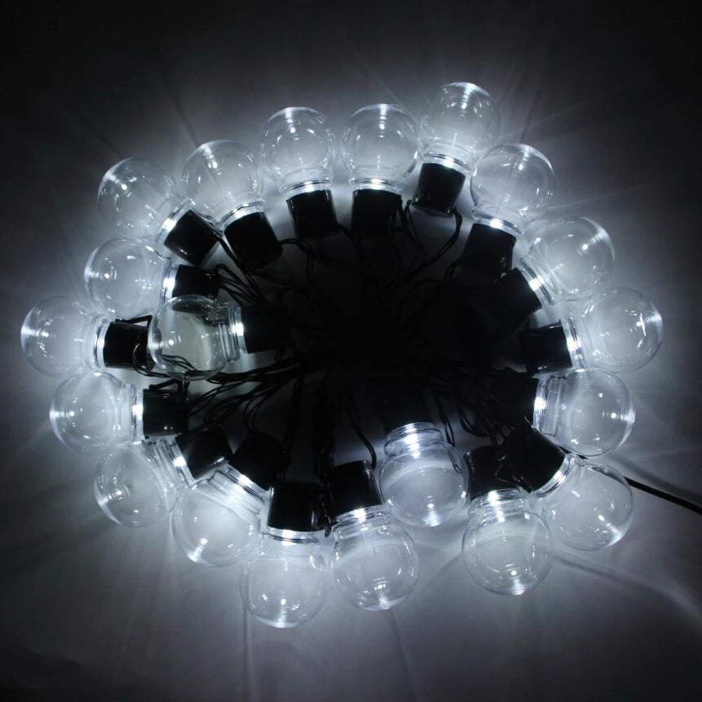 6M-16M Festoon Led Globe Fairy String Lights Christmas Garland Street Bulb Outdoor For New Year Party Holiday Garden Decoration
